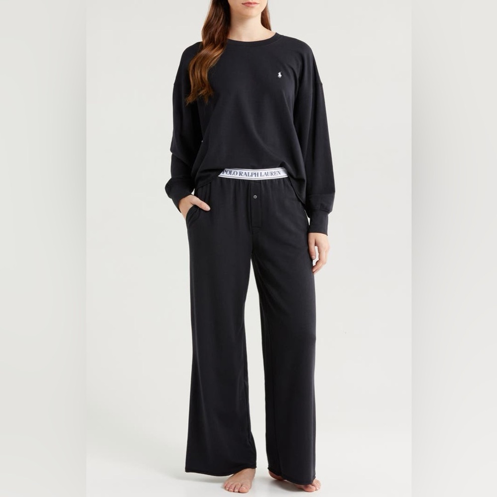 Polo Ralph Lauren Sweatshirt & Wide Leg Pajamas